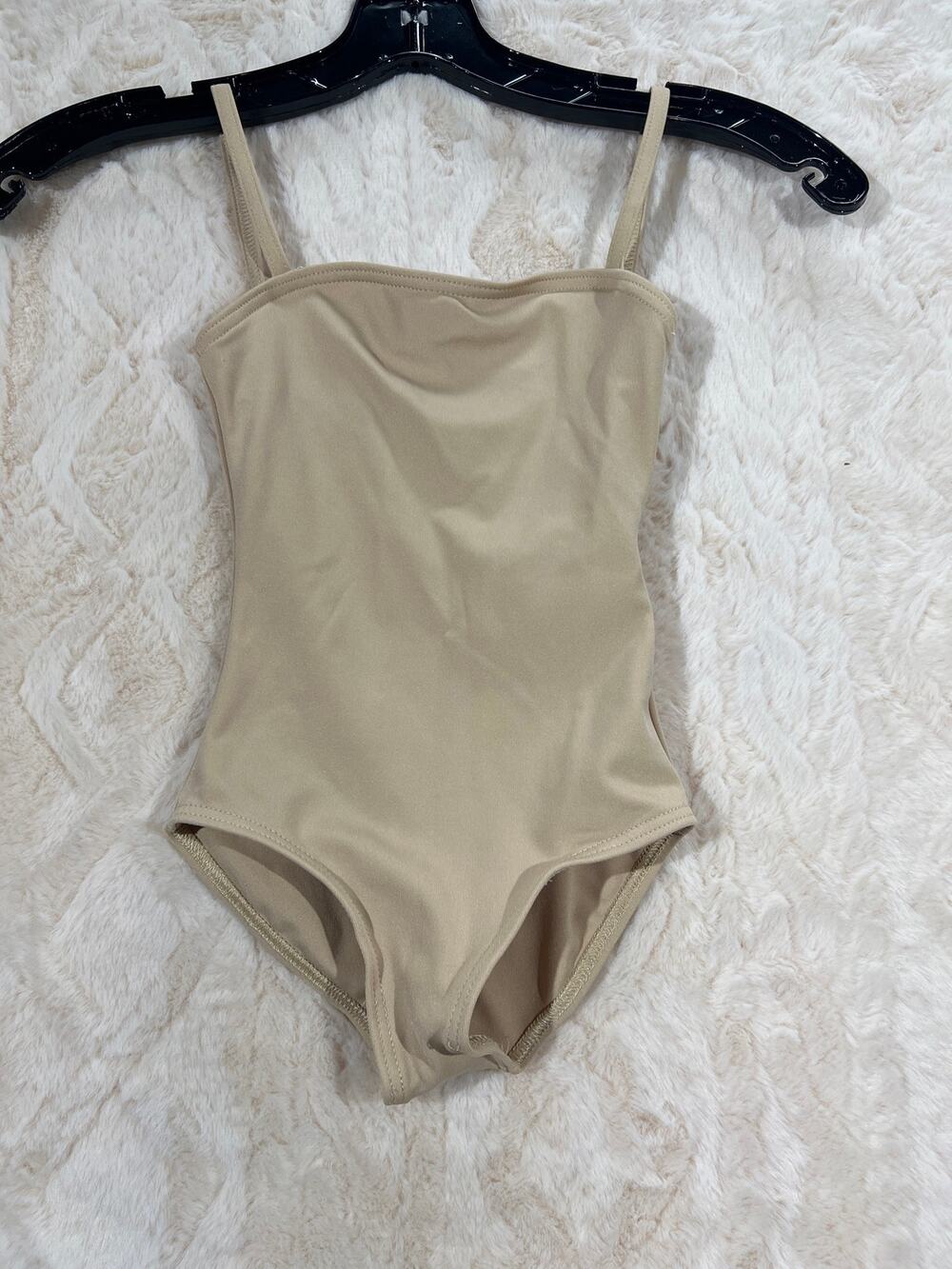 Capezio Girls Nude Ballet Leotard Child Small Dance Gymnastics EUC
